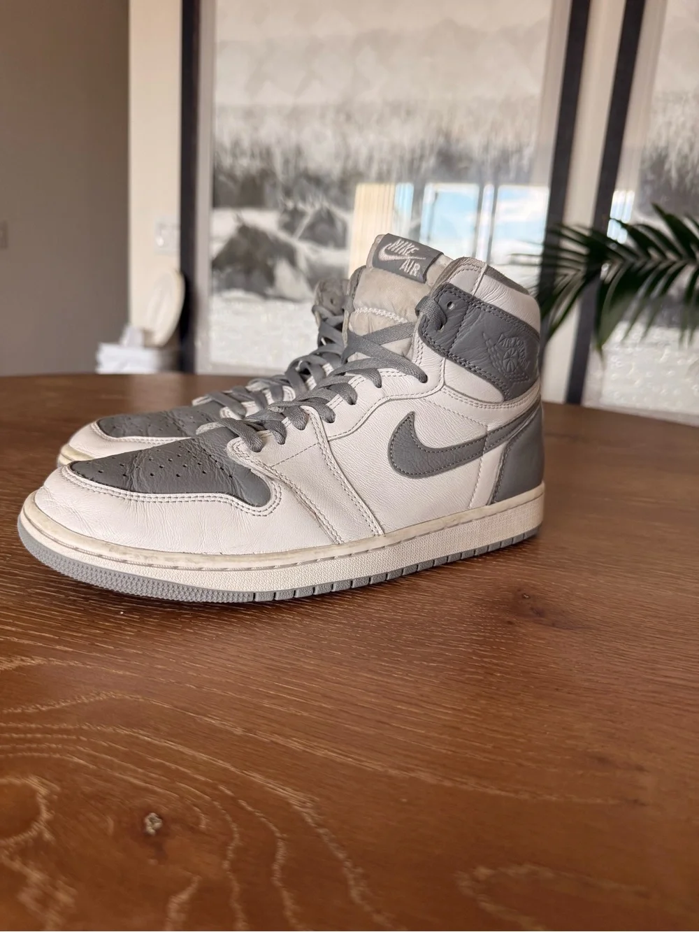 Nike Men’s High-Top Sneakers White & Grey